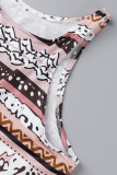 Bohemian Vintage National Totem Patchwork O Neck Straight Dresses