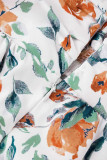 Sexy Sweet Floral Frenulum V Neck A Line Dresses