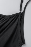 Casual Simplicity Solid Solid Color V Neck Loose Jumpsuits