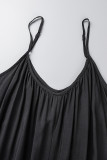 Casual Simplicity Solid Solid Color V Neck Loose Jumpsuits