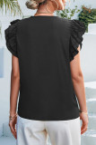 Work Elegant Solid Solid Color V Neck Tops