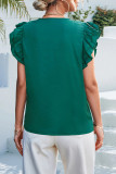 Work Elegant Solid Solid Color V Neck Tops