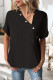 Casual Solid Buttons V Neck Tops