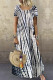 Plus Size Casual College Print Tie-dye Short Sleeve Dress Dresses