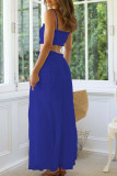 Sexy Elegant Solid Square Collar Two Pieces