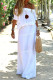 Casual Daily Solid Solid Color Off the Shoulder Beach Dress Short Sleeve Dress