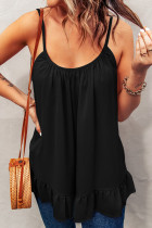 Sexy Casual Solid Flounce Fold O Neck Tops