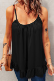 Sexy Casual Solid Flounce Fold O Neck Tops