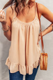 Sexy Casual Solid Flounce Fold O Neck Tops