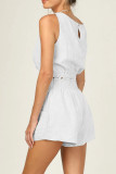 Casual Daily Solid Solid Color O Neck Sleeveless Two Pieces