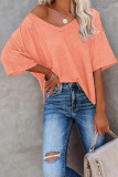 Casual Daily Solid Solid Color V Neck T-Shirts