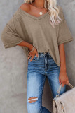 Casual Daily Solid Solid Color V Neck T-Shirts