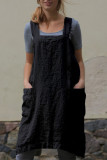 Casual Daily Solid Pocket Square Collar Irregular Dress Dresses