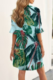 Bohemian College Floral Patchwork V Neck Printed Dress Dresses