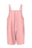 Casual Solid Fold Square Collar Loose Rompers