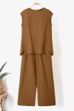 Casual Simplicity Solid Solid Color Short Sleeve Two Pieces