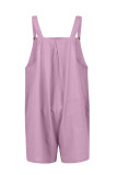 Casual Solid Fold Square Collar Loose Rompers