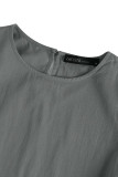 Casual Work Solid Frenulum O Neck Vest Dress Dresses
