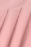 Casual Solid Fold Square Collar Loose Rompers