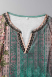 Casual Bohemian Print O Neck Short Sleeve Dress Dresses