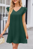 Casual Daily Solid Solid Color V Neck A Line Dresses