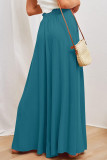 Casual Daily Solid Bandage Loose High Waist Wide Leg Solid Color Bottoms
