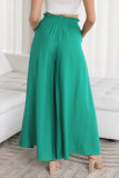 Casual Daily Solid Bandage Loose High Waist Wide Leg Solid Color Bottoms