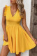 Sexy Vacation Solid Backless With Bow V Neck Beach Dress Dresses