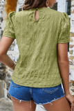 Casual Simplicity Solid Solid Color O Neck T-Shirts