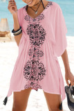 Casual Vacation Print Patchwork Swimwears Cover Up