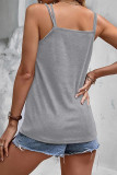 Sexy Daily Solid Backless V Neck Tops