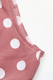Casual Sweet Polka Dot Bandage Pocket Halter Loose Jumpsuits