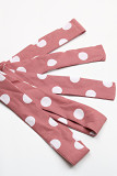 Casual Sweet Polka Dot Bandage Pocket Halter Loose Jumpsuits