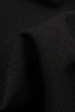 Work Simplicity Solid Lace Loose High Waist Straight Solid Color Bottoms