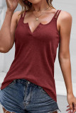 Sexy Daily Solid Backless V Neck Tops