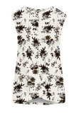 Casual Street Print Knotted O Neck Tops