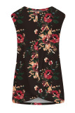 Casual Street Print Knotted O Neck Tops