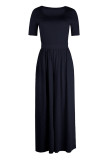 Casual Daily Solid Solid Color O Neck Regular Jumpsuits