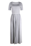 Casual Daily Solid Solid Color O Neck Regular Jumpsuits