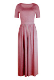 Casual Daily Solid Solid Color O Neck Regular Jumpsuits