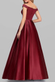 Celebrities Elegant Solid V Neck Evening Dress Dresses