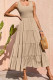 Casual Simplicity Solid Solid Color U Neck Cake Skirt Dresses
