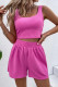 Casual Daily Living Solid Solid Color U Neck Sleeveless Two Pieces