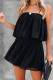 Casual Daily Solid Backless Fold Strapless Loose Rompers