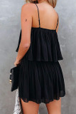 Casual Daily Solid Backless Fold Strapless Loose Rompers