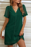 Sweet Elegant Solid V Neck A Line Dresses