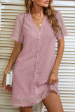 Sweet Elegant Solid V Neck A Line Dresses