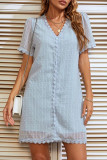 Sweet Elegant Solid V Neck A Line Dresses