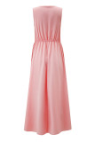 Sexy Simplicity Solid Slit V Neck Princess Dresses