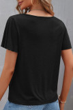 Daily Living Solid Solid Color V Neck T-Shirts